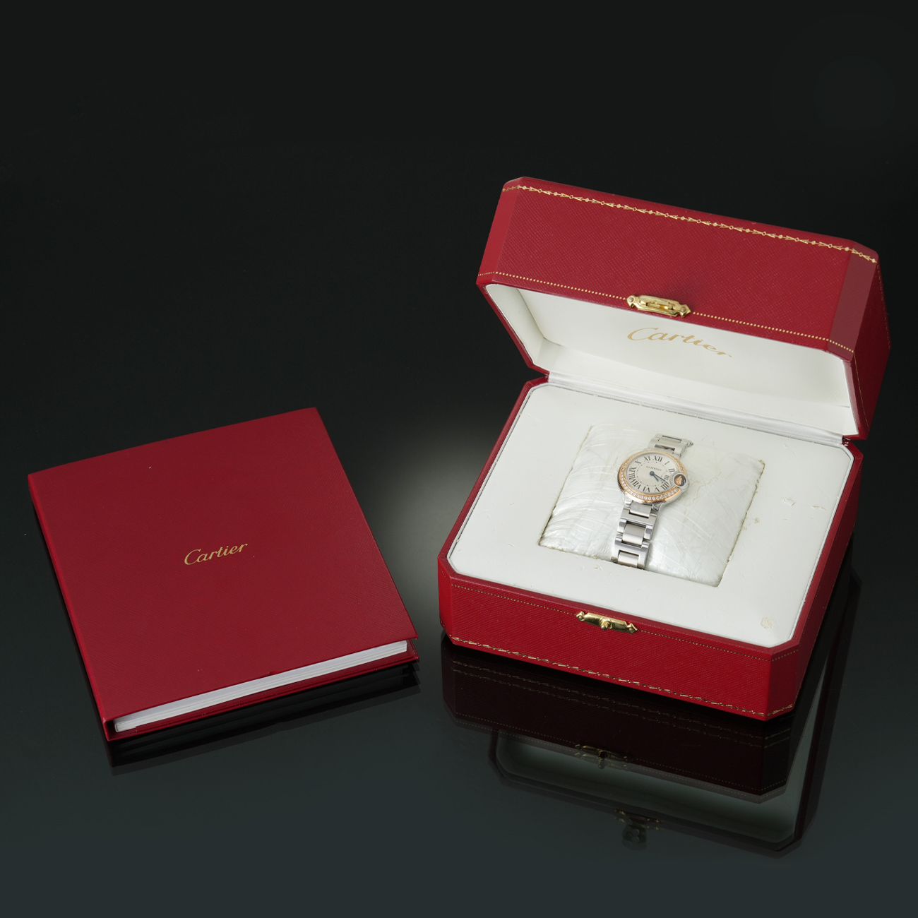 CARTIER(USED)까르띠에 발롱블루 28 다이아베젤