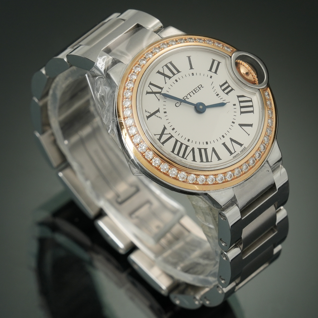 CARTIER(USED)까르띠에 발롱블루 28 다이아베젤