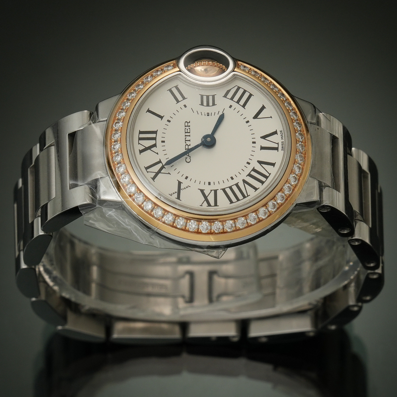CARTIER(USED)까르띠에 발롱블루 28 다이아베젤