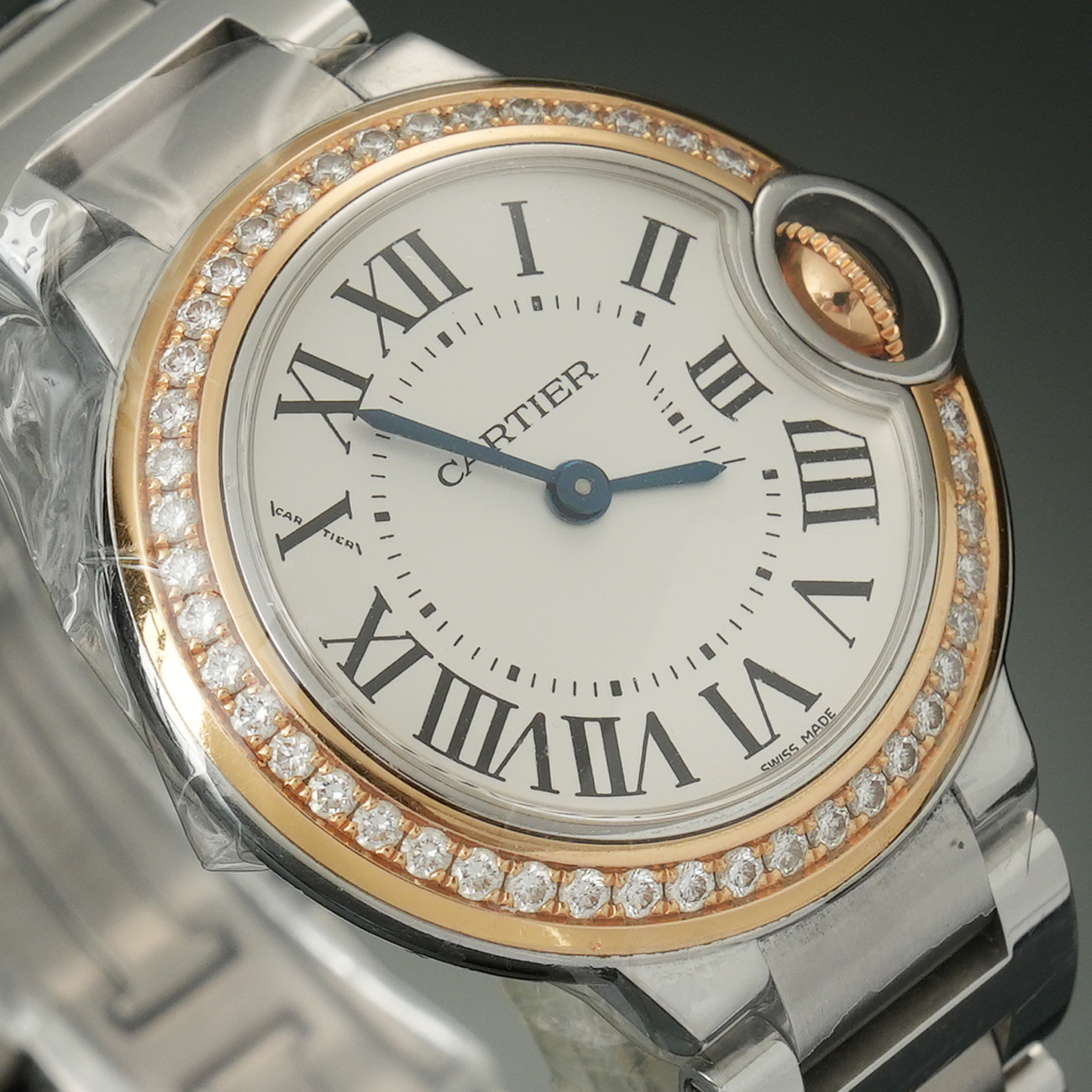 CARTIER(USED)까르띠에 발롱블루 28 다이아베젤