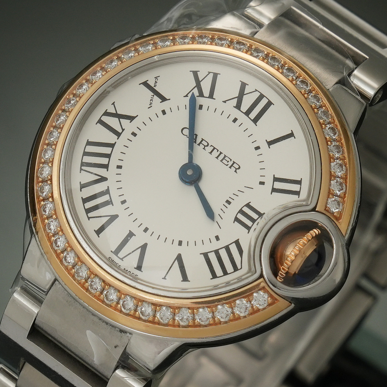 CARTIER(USED)까르띠에 발롱블루 28 다이아베젤