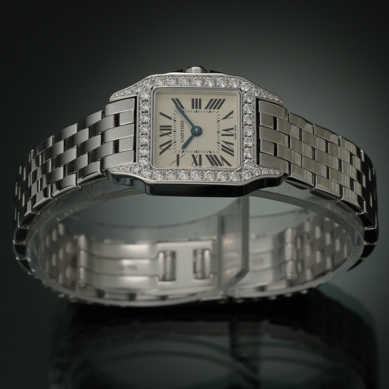 CARTIER(USED)까르띠에 산토스 드모아젤 미니 다이아베젤