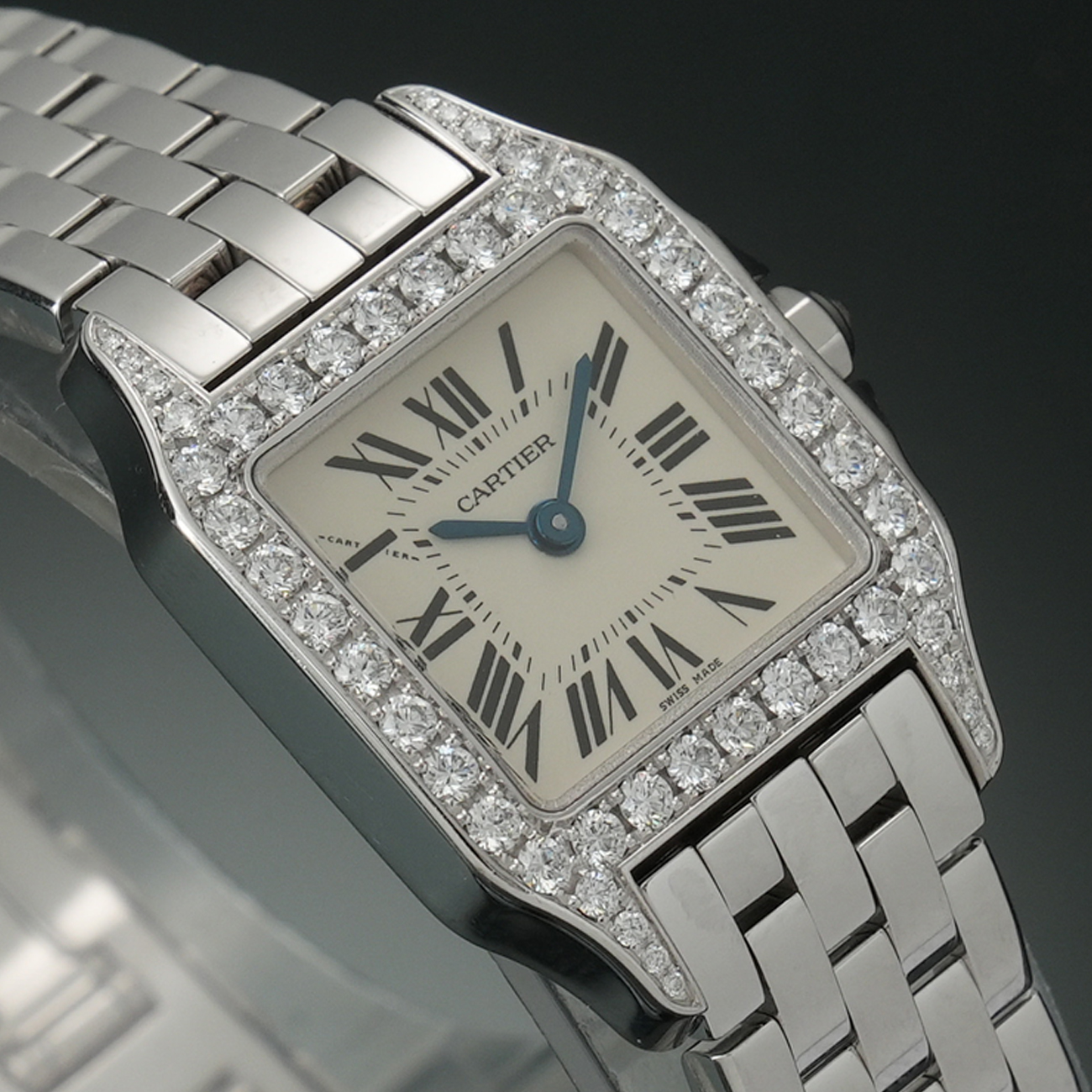 CARTIER(USED)까르띠에 산토스 드모아젤 미니 다이아베젤