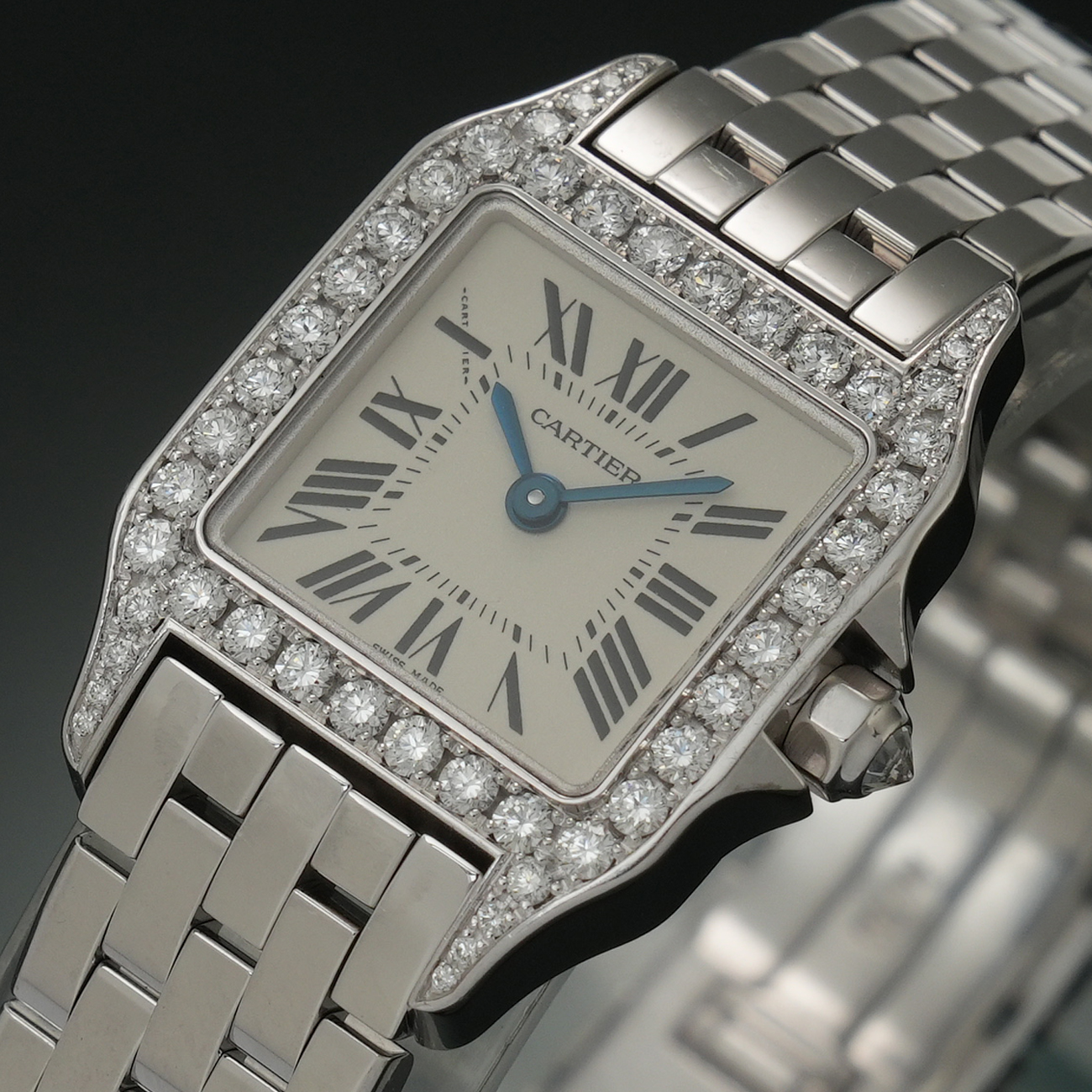 CARTIER(USED)까르띠에 산토스 드모아젤 미니 다이아베젤