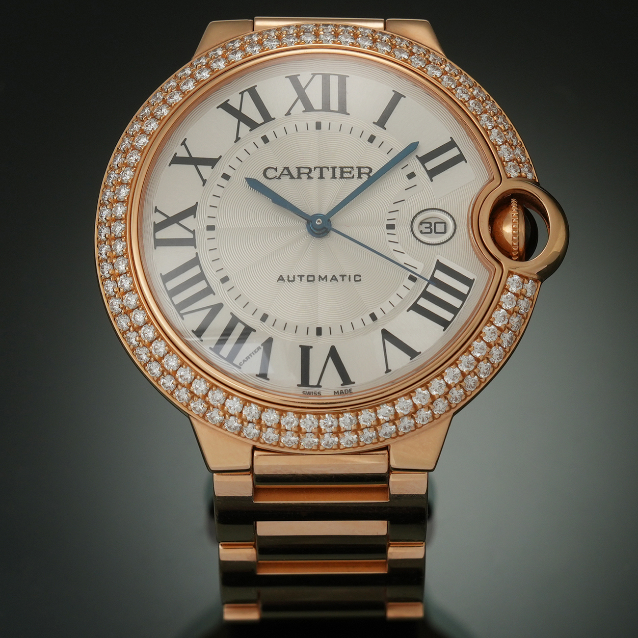 CARTIER(USED)까르띠에 발롱블루 42 금통 다이아베젤