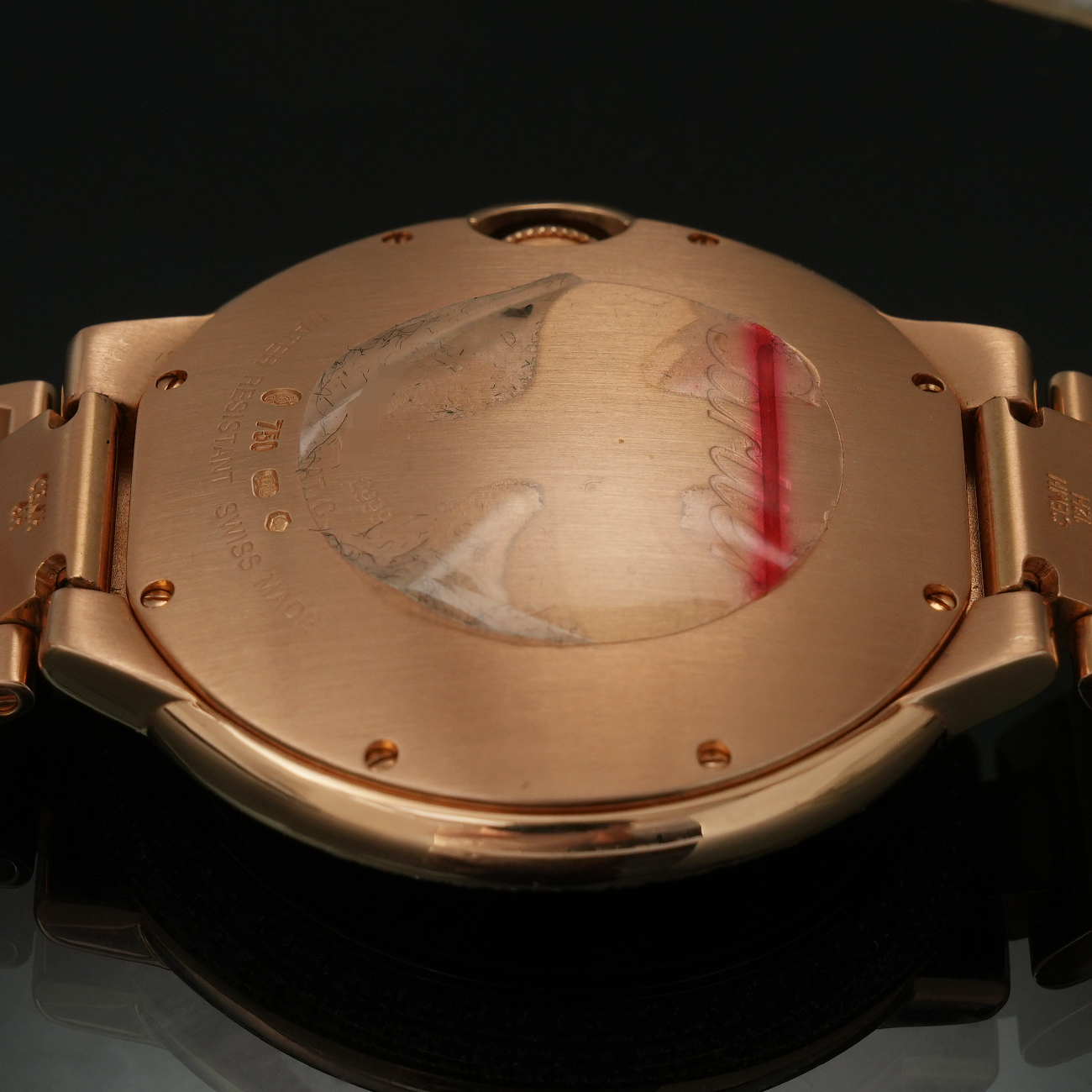 CARTIER(USED)까르띠에 발롱블루 42 금통 다이아베젤