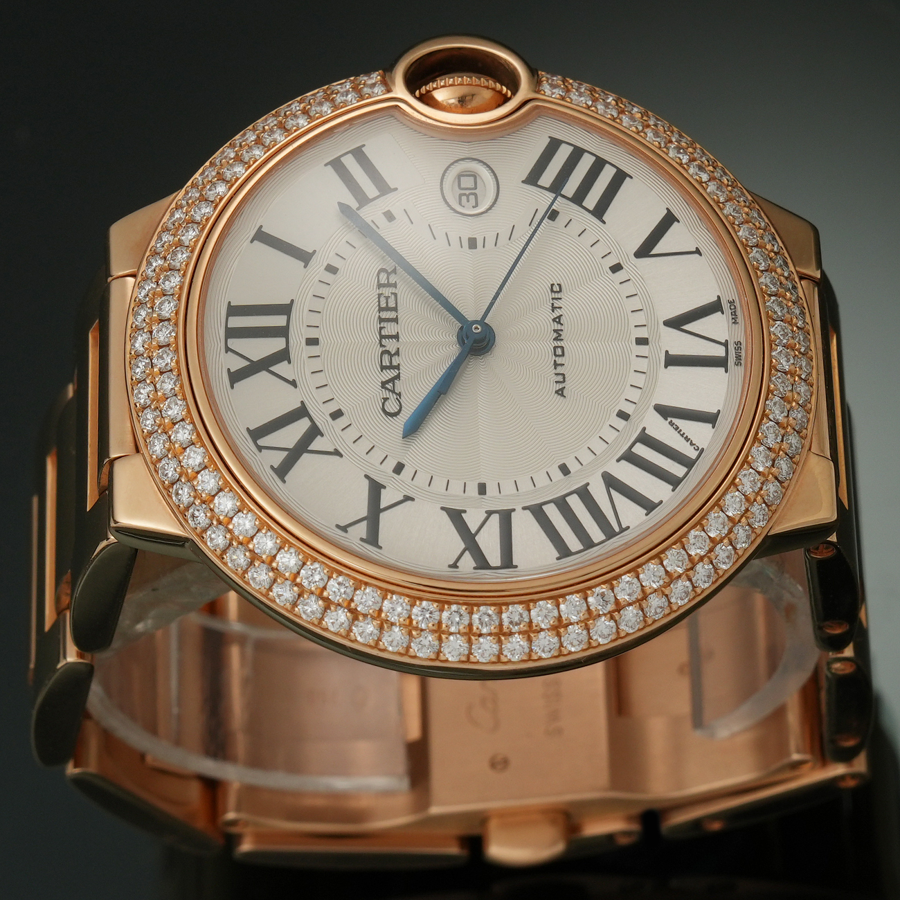 CARTIER(USED)까르띠에 발롱블루 42 금통 다이아베젤