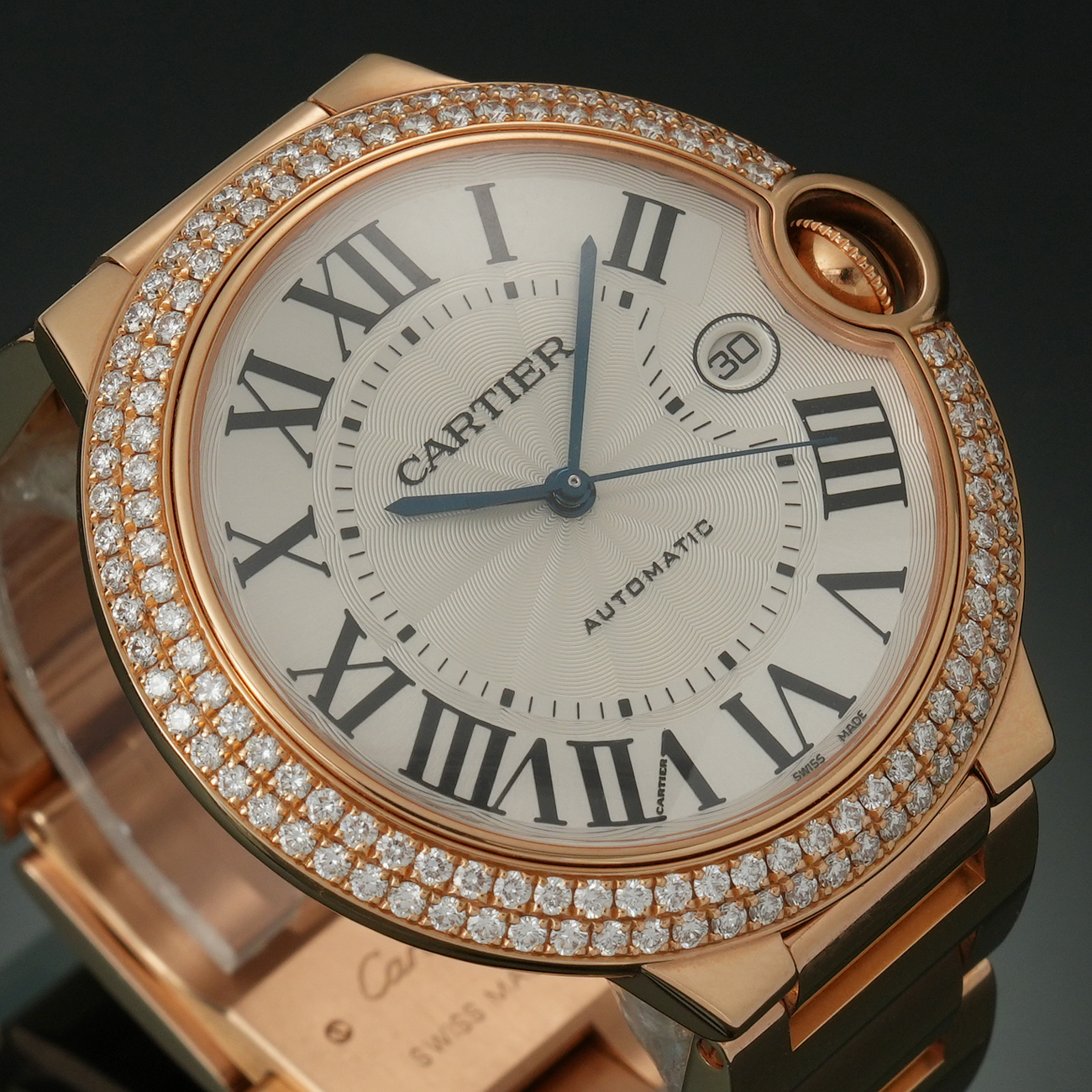 CARTIER(USED)까르띠에 발롱블루 42 금통 다이아베젤