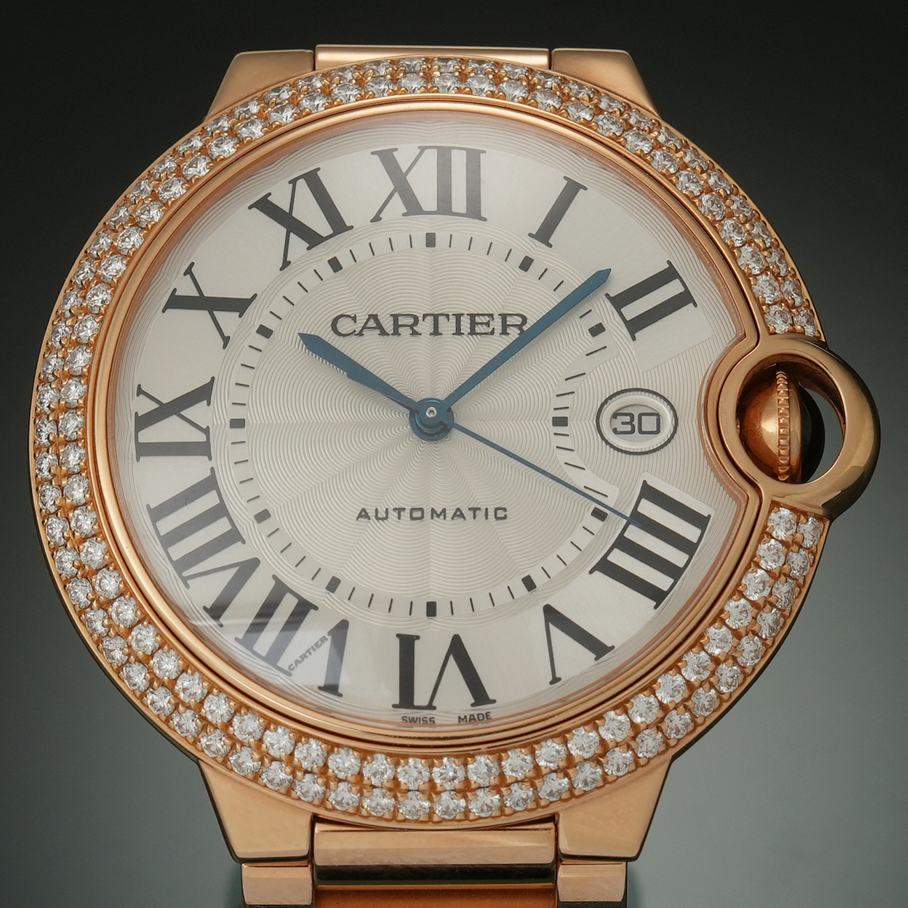 CARTIER(USED)까르띠에 발롱블루 42 금통 다이아베젤