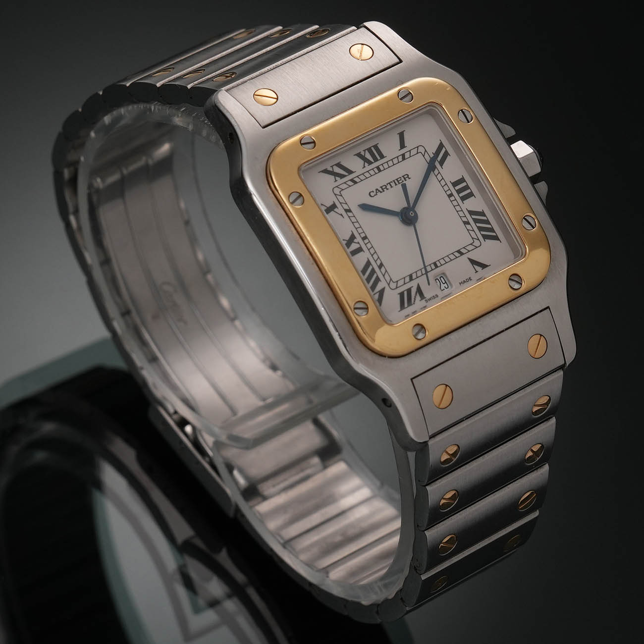 CARTIER(USED)까르띠에 산토스 드 까르띠에 갈베 시계 W20011C4