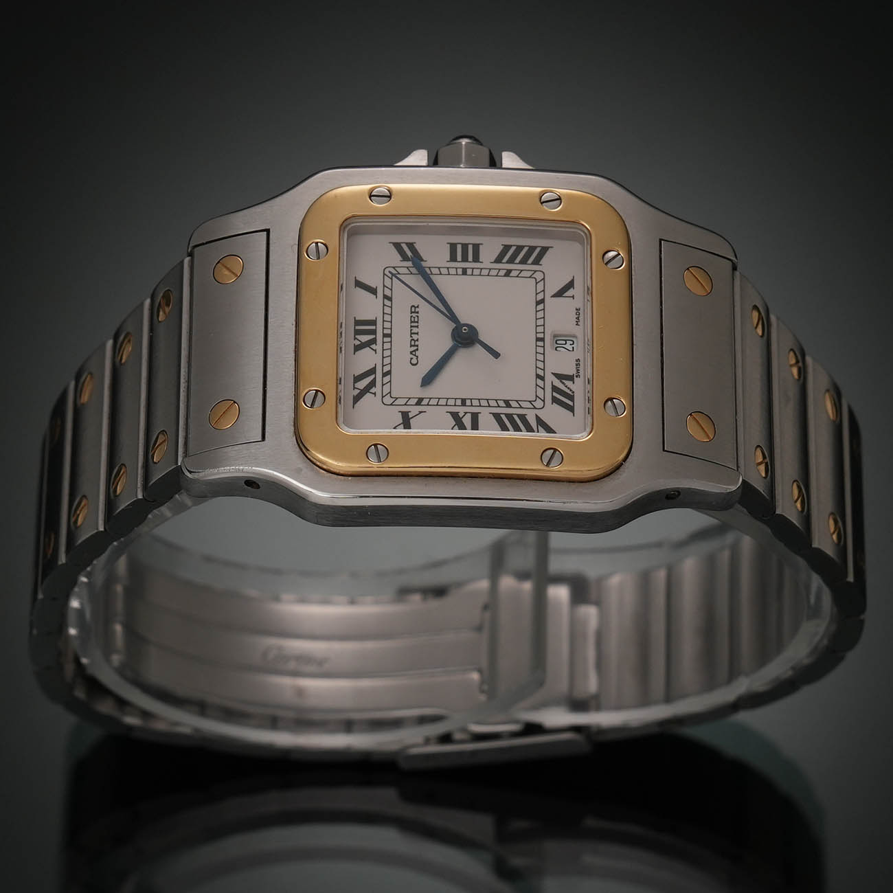 CARTIER(USED)까르띠에 산토스 드 까르띠에 갈베 시계 W20011C4