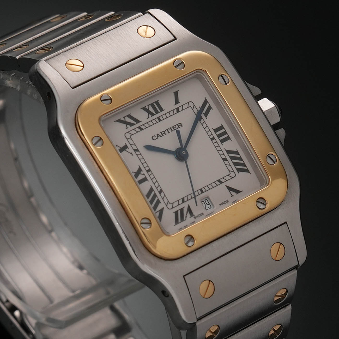 CARTIER(USED)까르띠에 산토스 드 까르띠에 갈베 시계 W20011C4