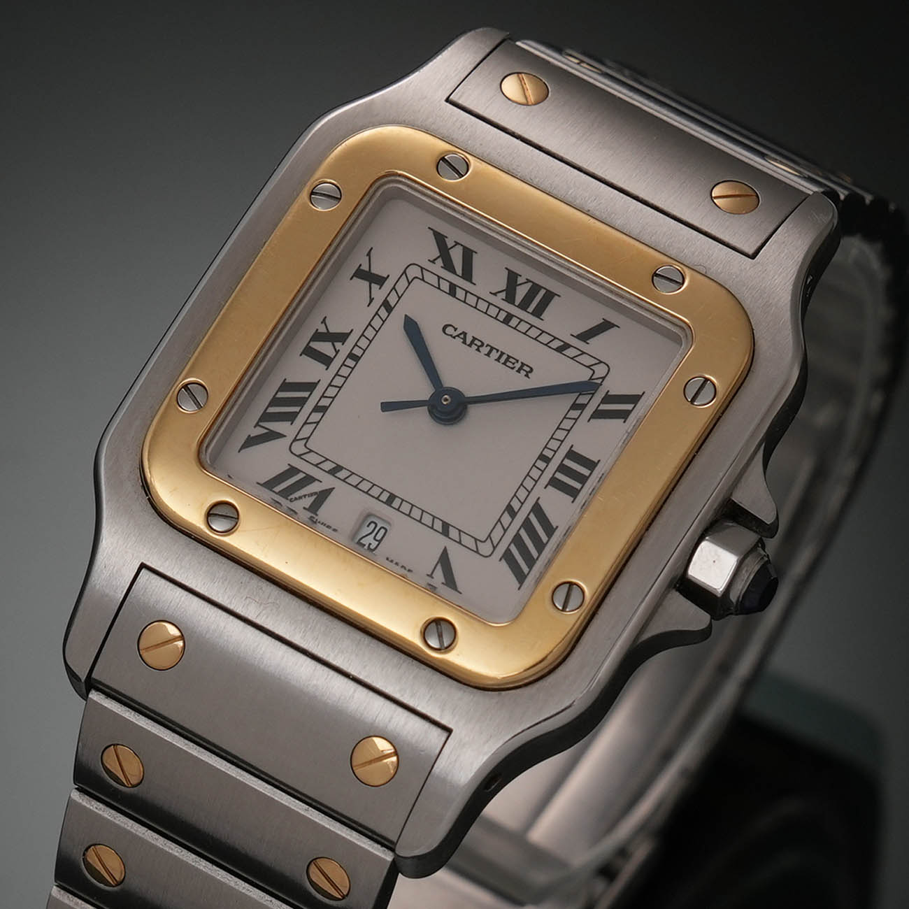 CARTIER(USED)까르띠에 산토스 드 까르띠에 갈베 시계 W20011C4
