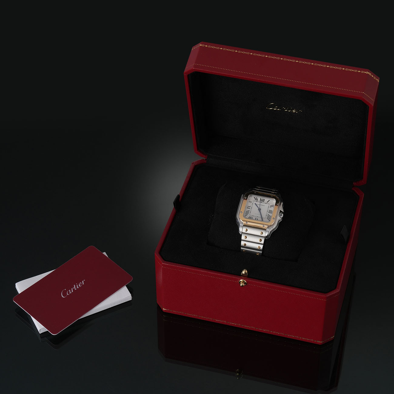 CARTIER(USED)까르띠에 W2SA0016 산토스 미듐 콤비 21Y