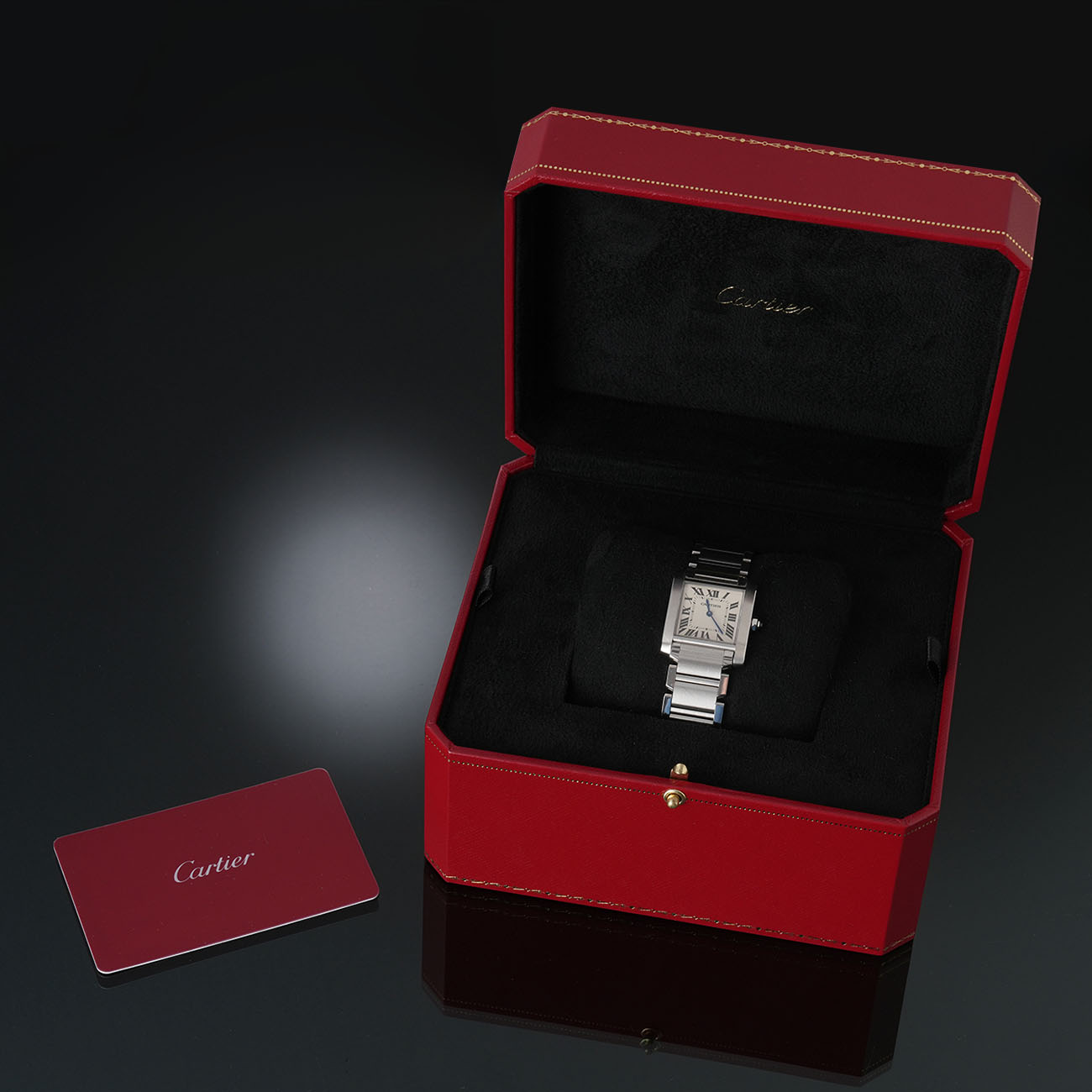 CARTIER(USED)까르띠에 탱크 프랑세즈 미듐 WSTA0005