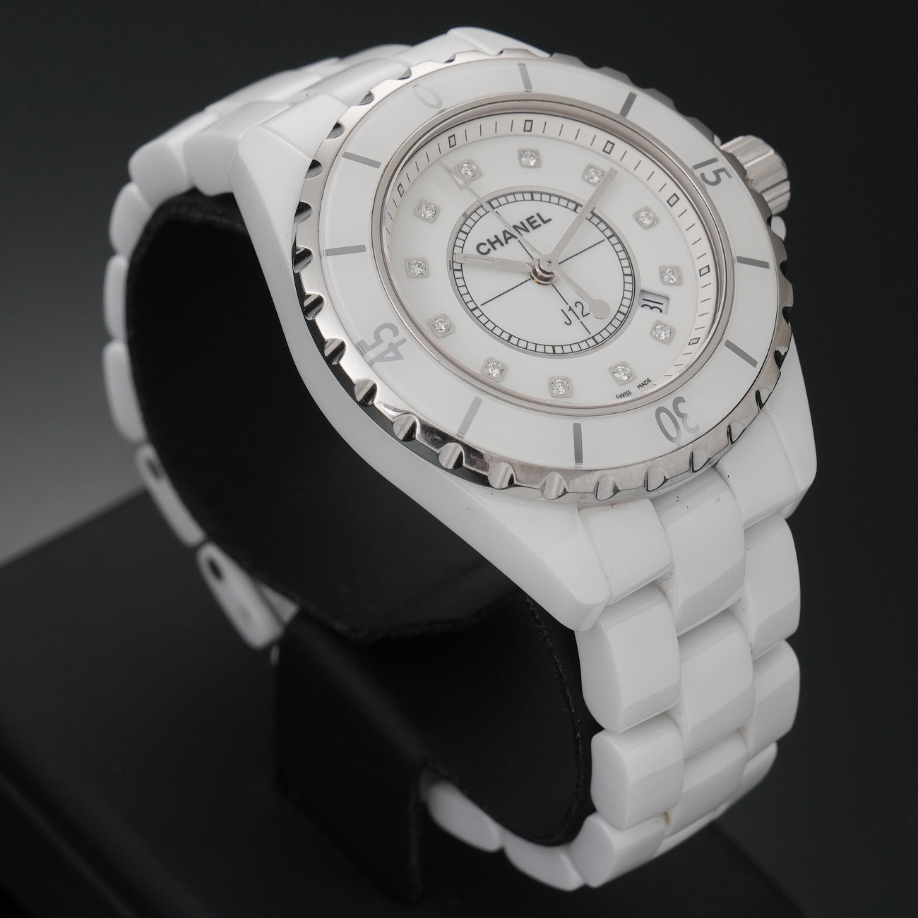 CHANEL(USED)샤넬 H1628 화이트 세라믹 J12 쿼츠 33MM