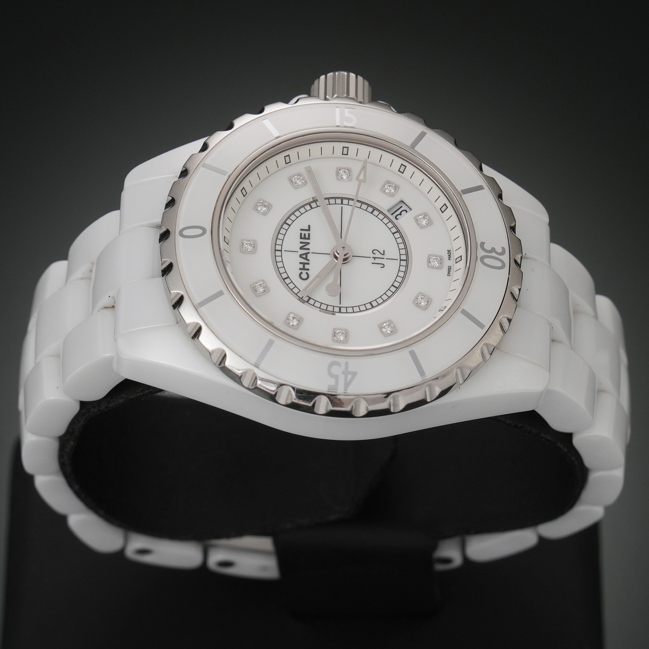 CHANEL(USED)샤넬 H1628 화이트 세라믹 J12 쿼츠 33MM
