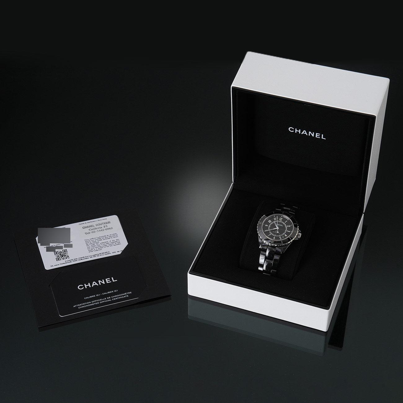 CHANEL(USED)샤넬 H5697 블랙세라믹 J12 오토 38MM