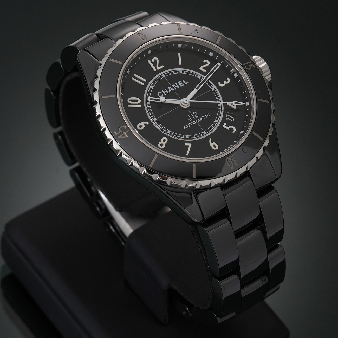 CHANEL(USED)샤넬 H5697 블랙세라믹 J12 오토 38MM