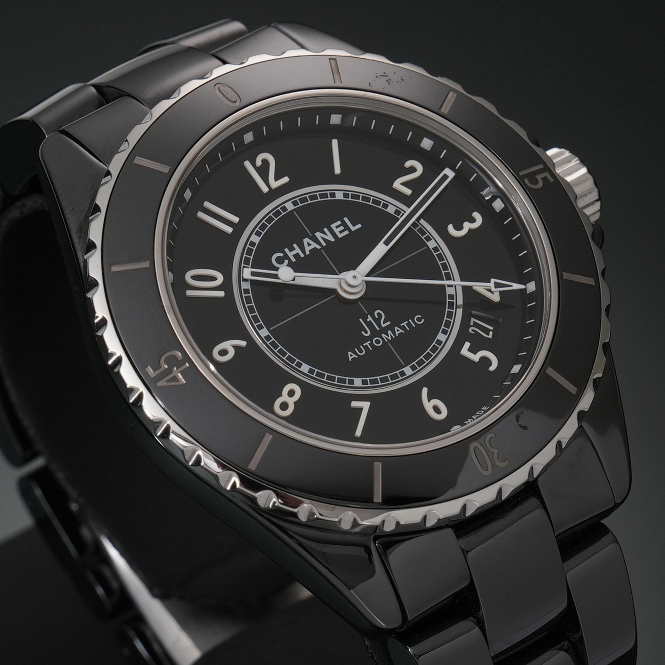 CHANEL(USED)샤넬 H5697 블랙세라믹 J12 오토 38MM