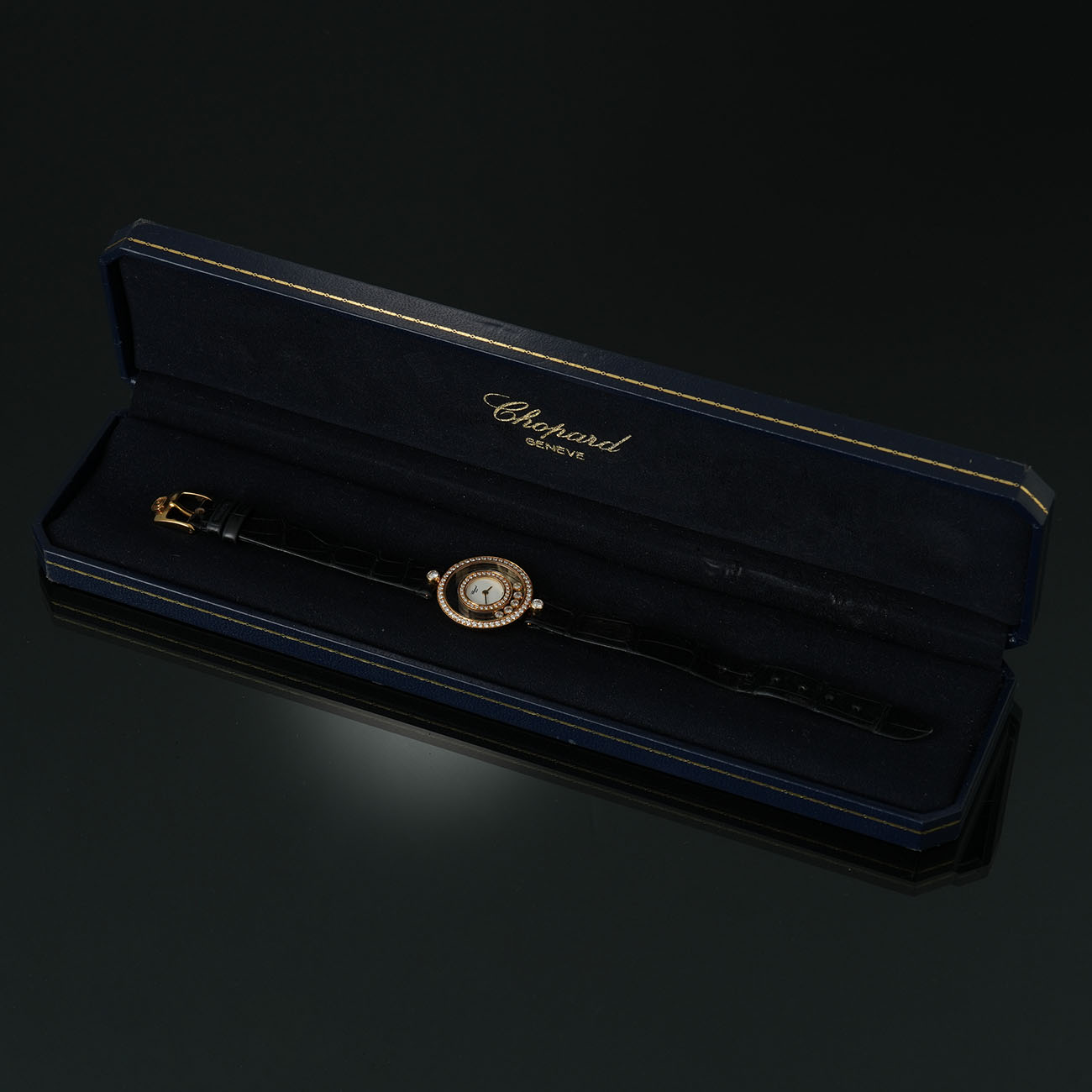 CHOPARD(USED)쇼파드 해피 다이아몬드 파베 워치