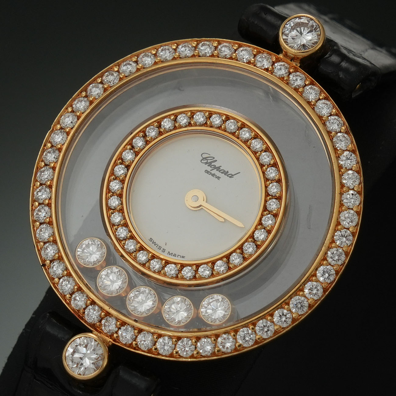 CHOPARD(USED)쇼파드 해피 다이아몬드 파베 워치