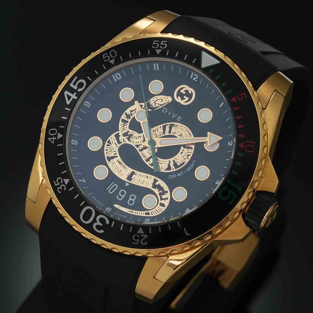 GUCCI(USED)구찌 킹스네이크 다이브 금장 워 136.2