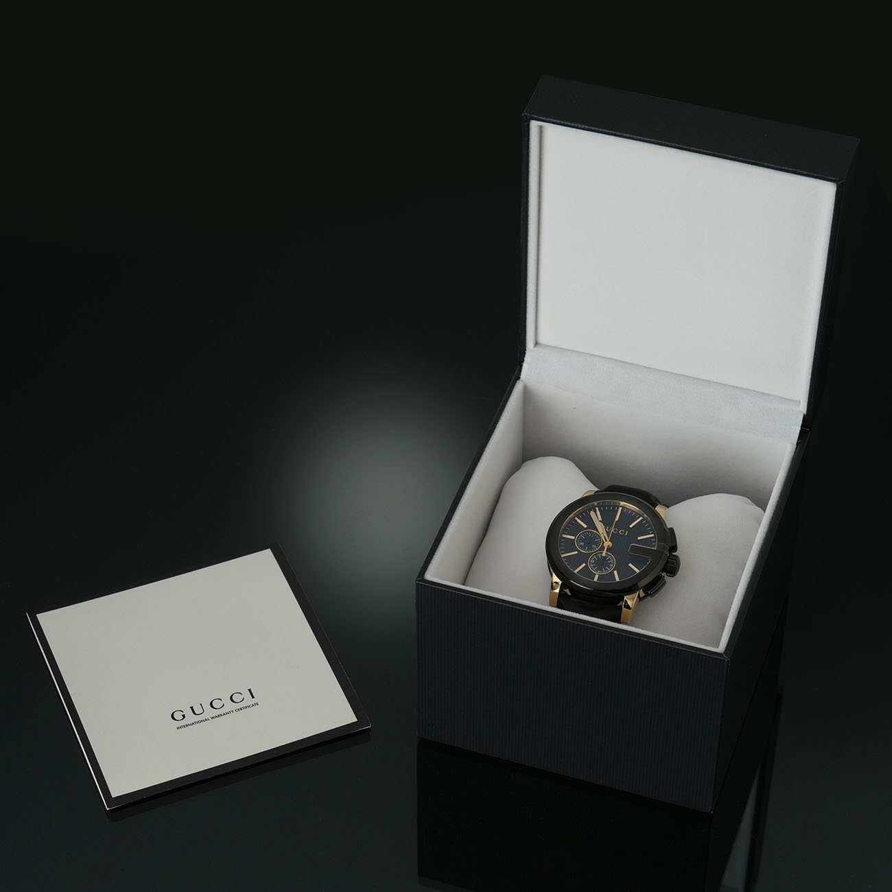 GUCCI(USED)구찌 G 인터로킹 워치 크로노 쿼츠 101.2