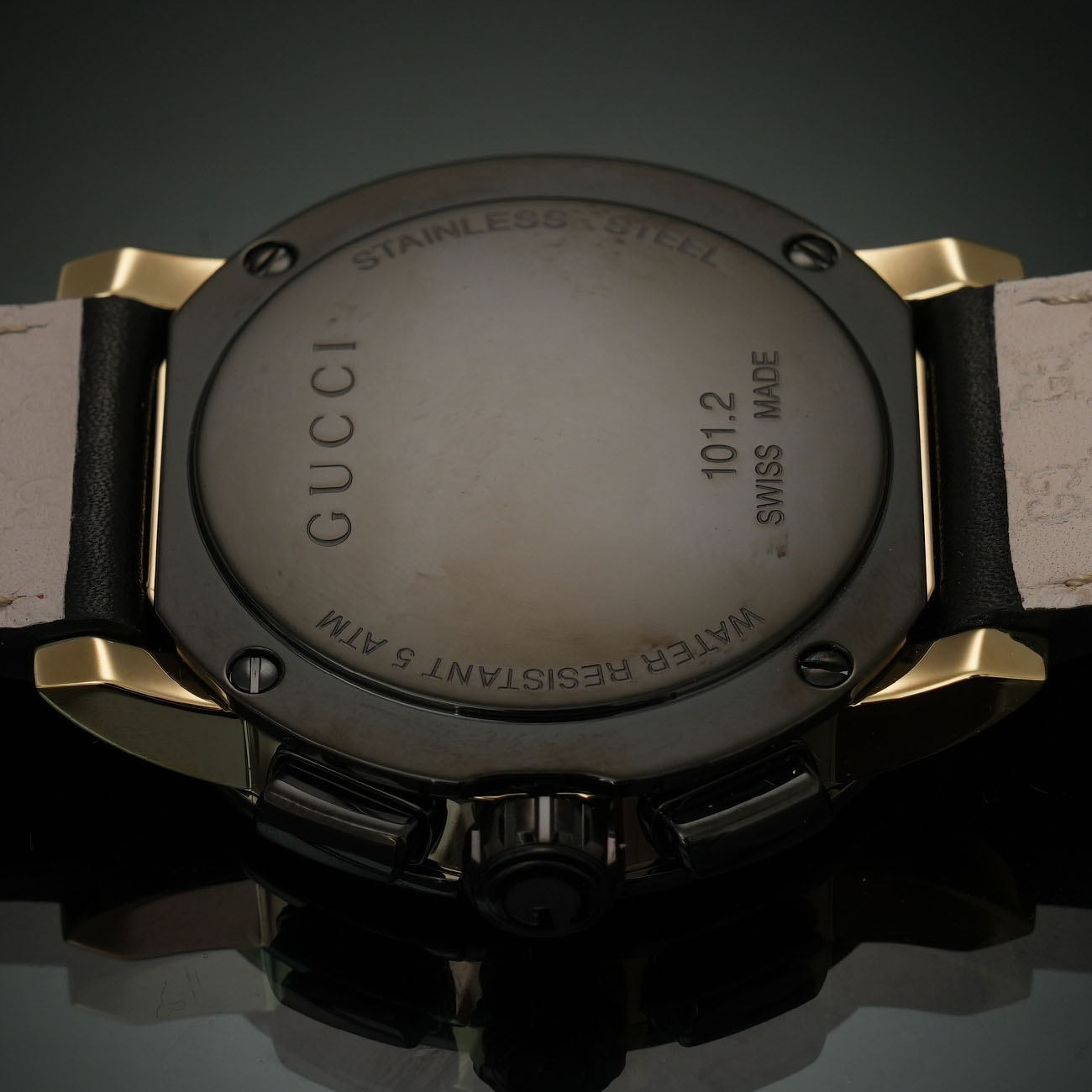GUCCI(USED)구찌 G 인터로킹 워치 크로노 쿼츠 101.2