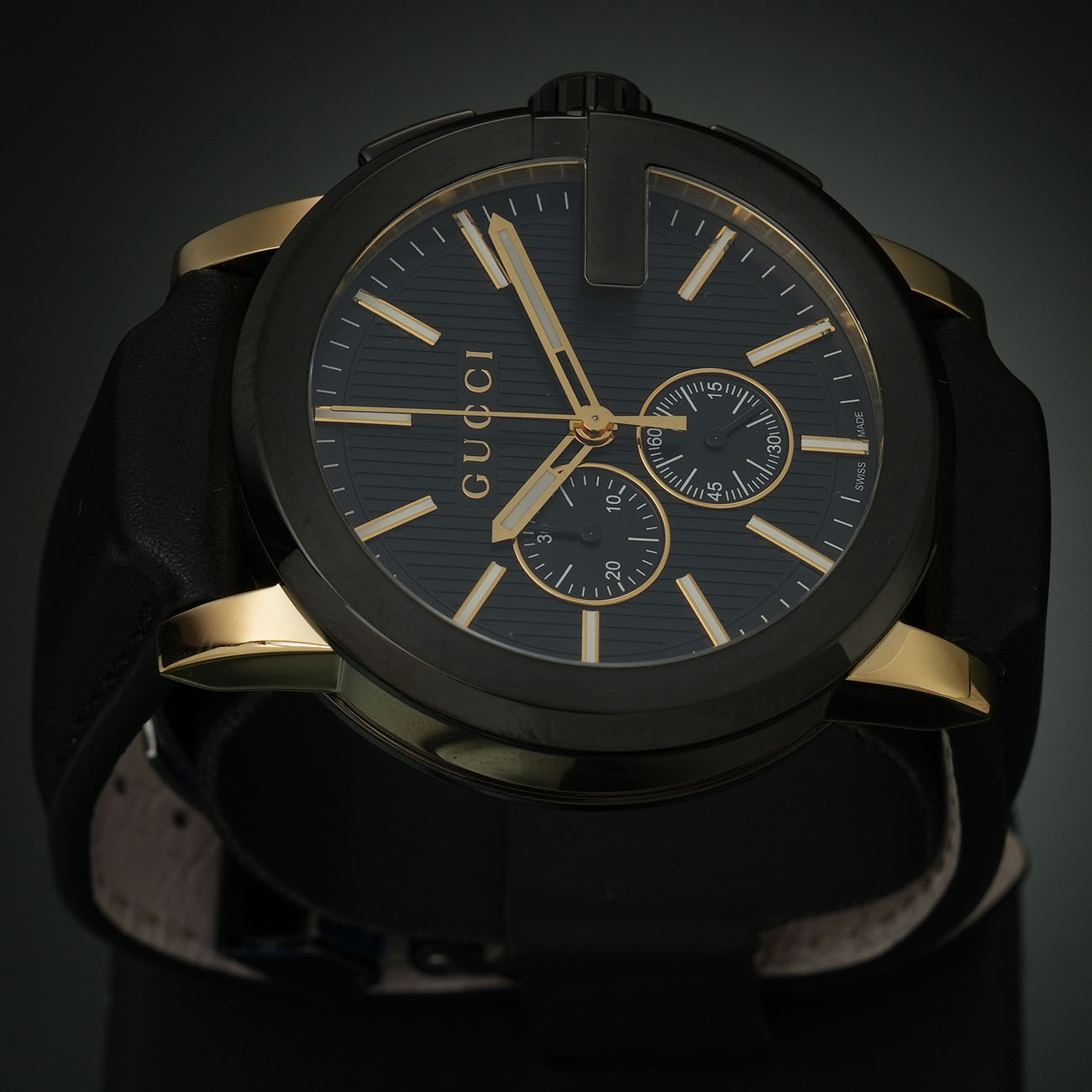 GUCCI(USED)구찌 G 인터로킹 워치 크로노 쿼츠 101.2
