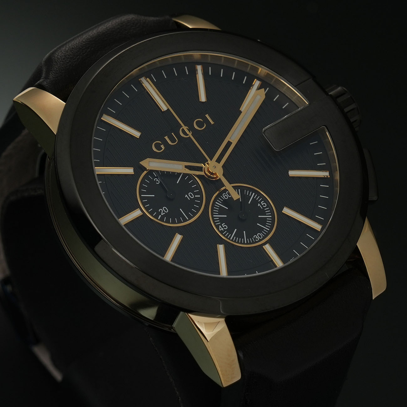 GUCCI(USED)구찌 G 인터로킹 워치 크로노 쿼츠 101.2