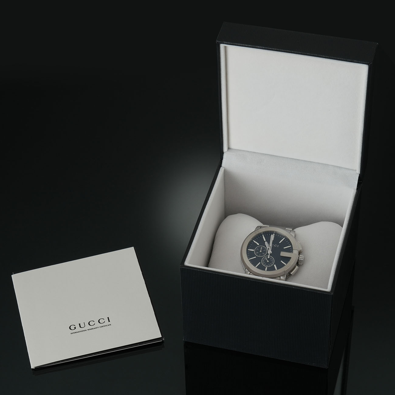 GUCCI(USED)구찌 G 인터로킹 워치 크로노 쿼츠 101.2