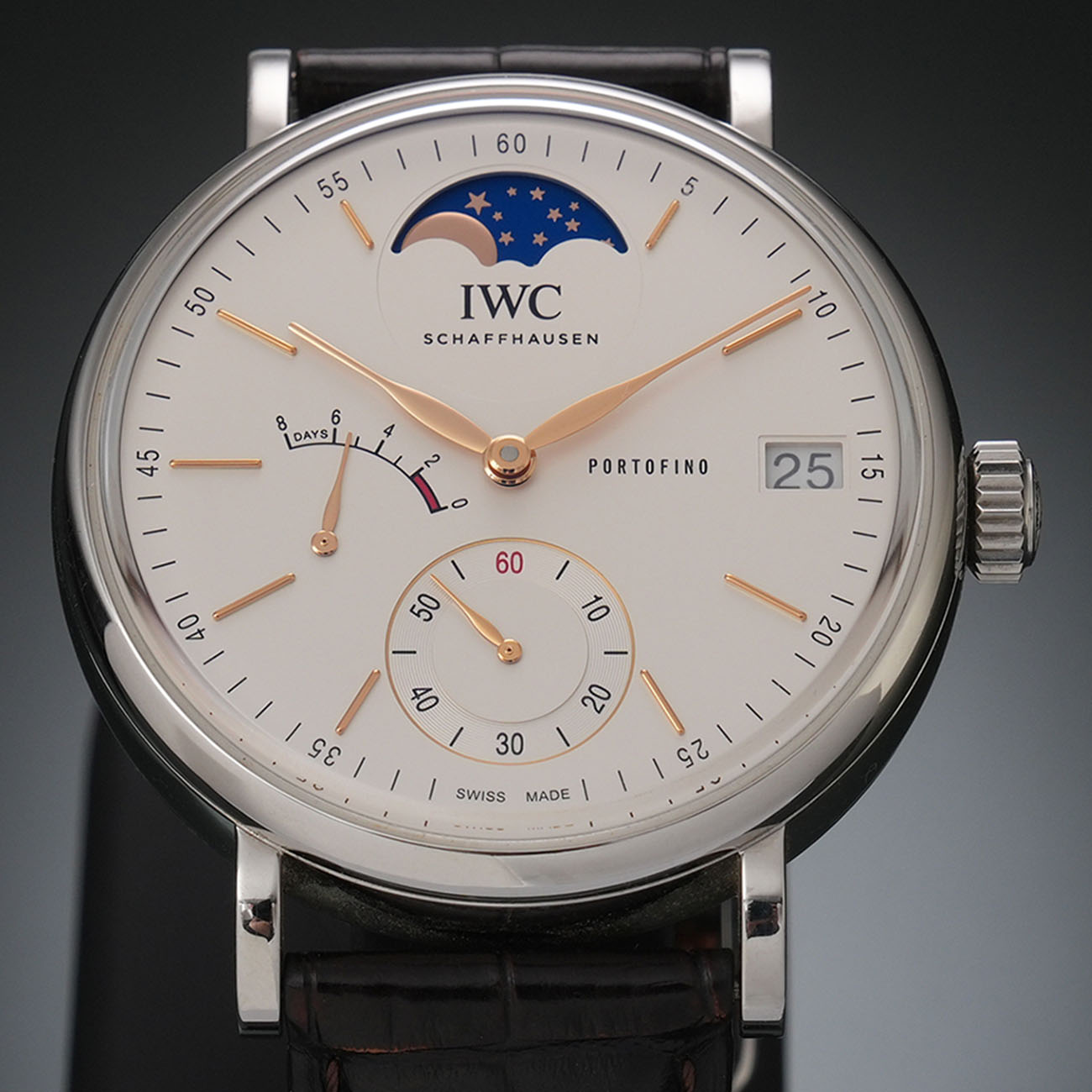 IWC(USED) 포르토피노 핸드 와인드 문 페이즈 IW516401