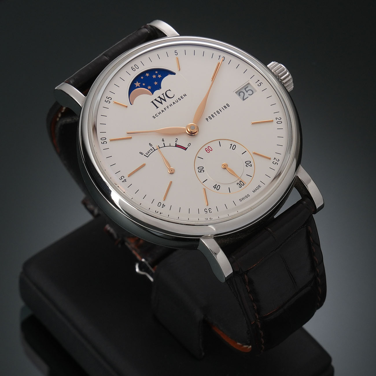 IWC(USED) 포르토피노 핸드 와인드 문 페이즈 IW516401
