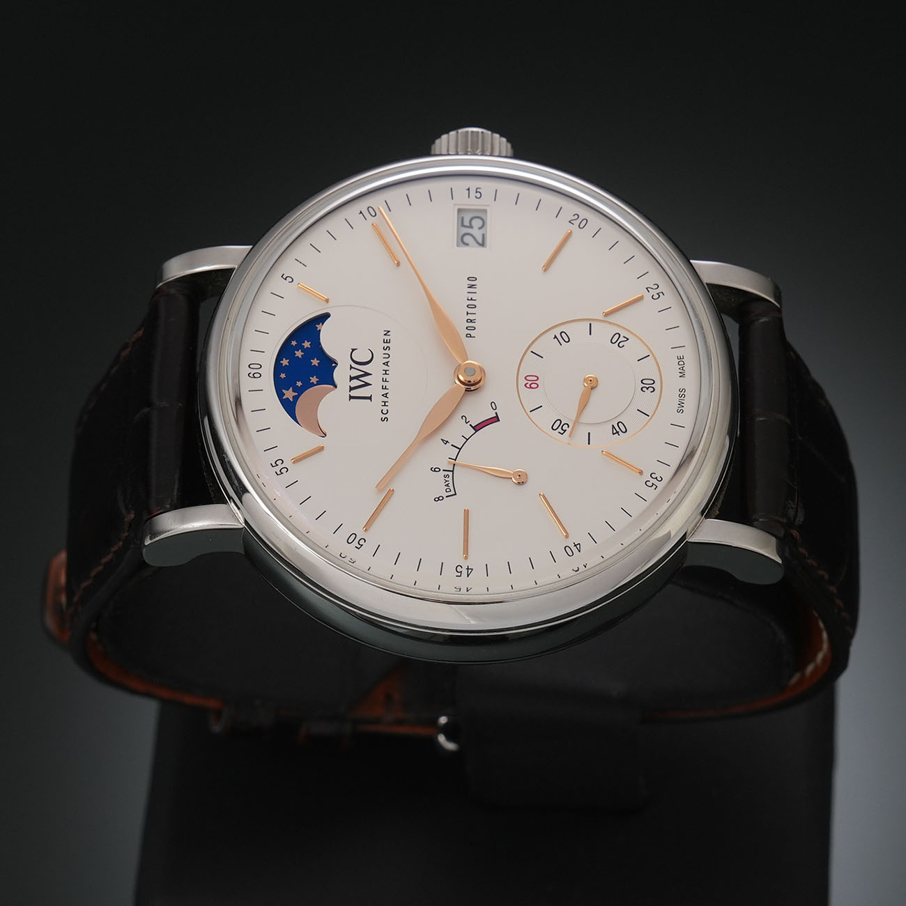 IWC(USED) 포르토피노 핸드 와인드 문 페이즈 IW516401