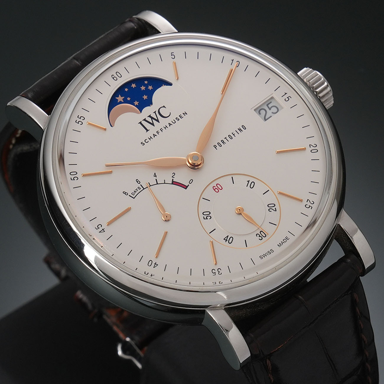 IWC(USED) 포르토피노 핸드 와인드 문 페이즈 IW516401