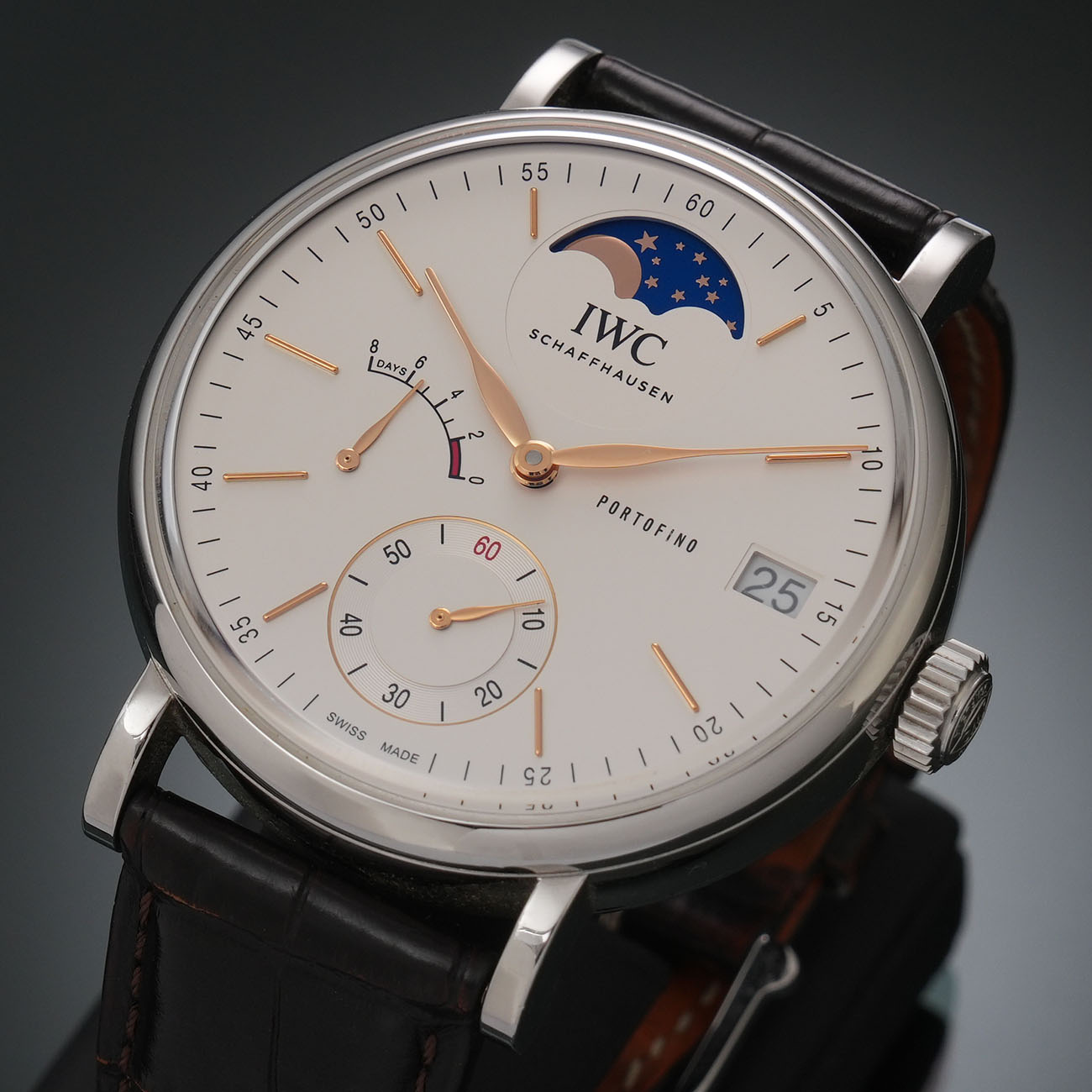 IWC(USED) 포르토피노 핸드 와인드 문 페이즈 IW516401
