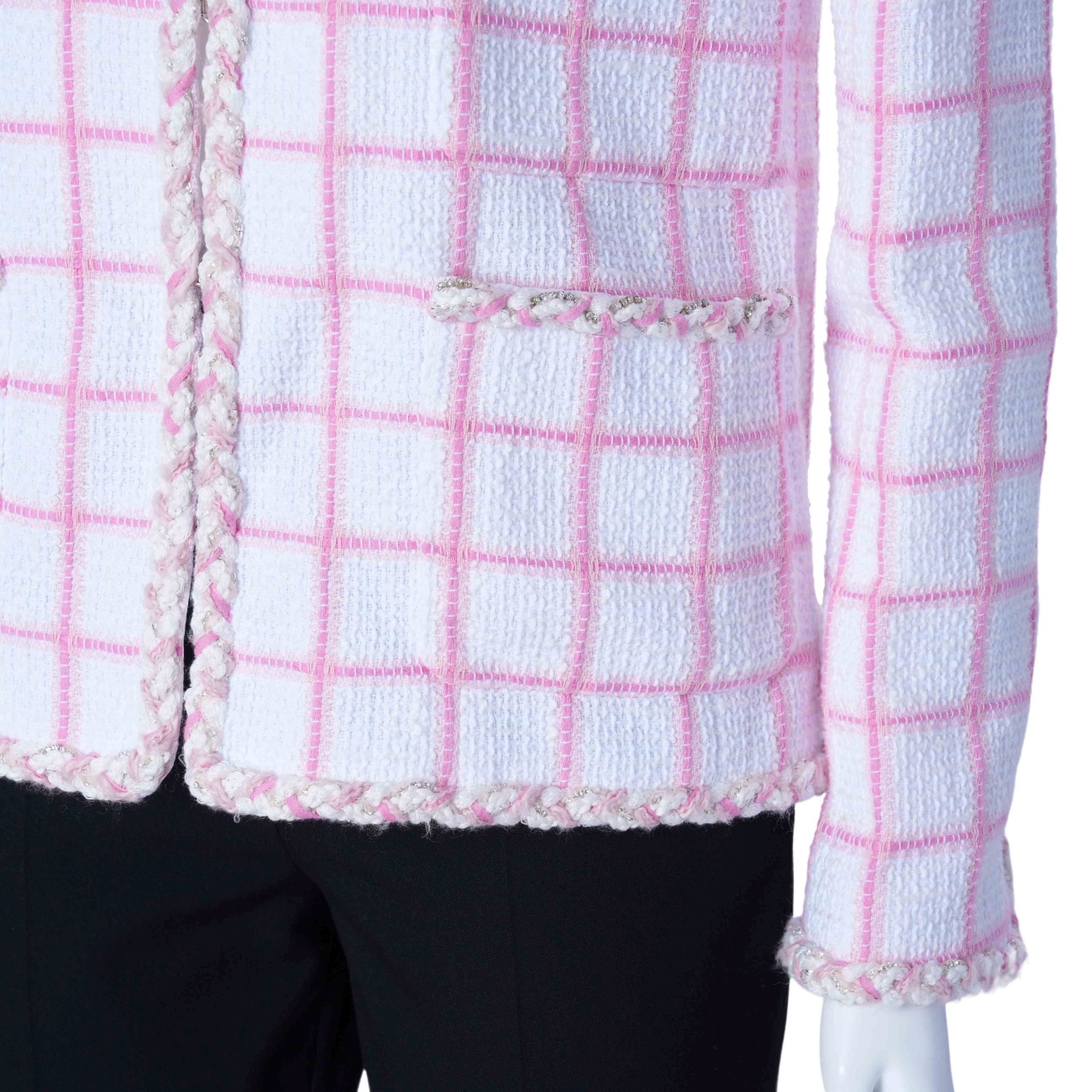 CHANEL(USED)샤넬 P73947 체크 트위드 자켓