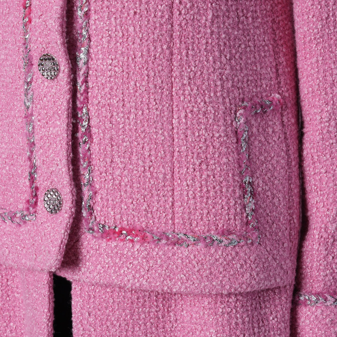 CHANEL(USED)샤넬 트위드 자켓 핑크 #36