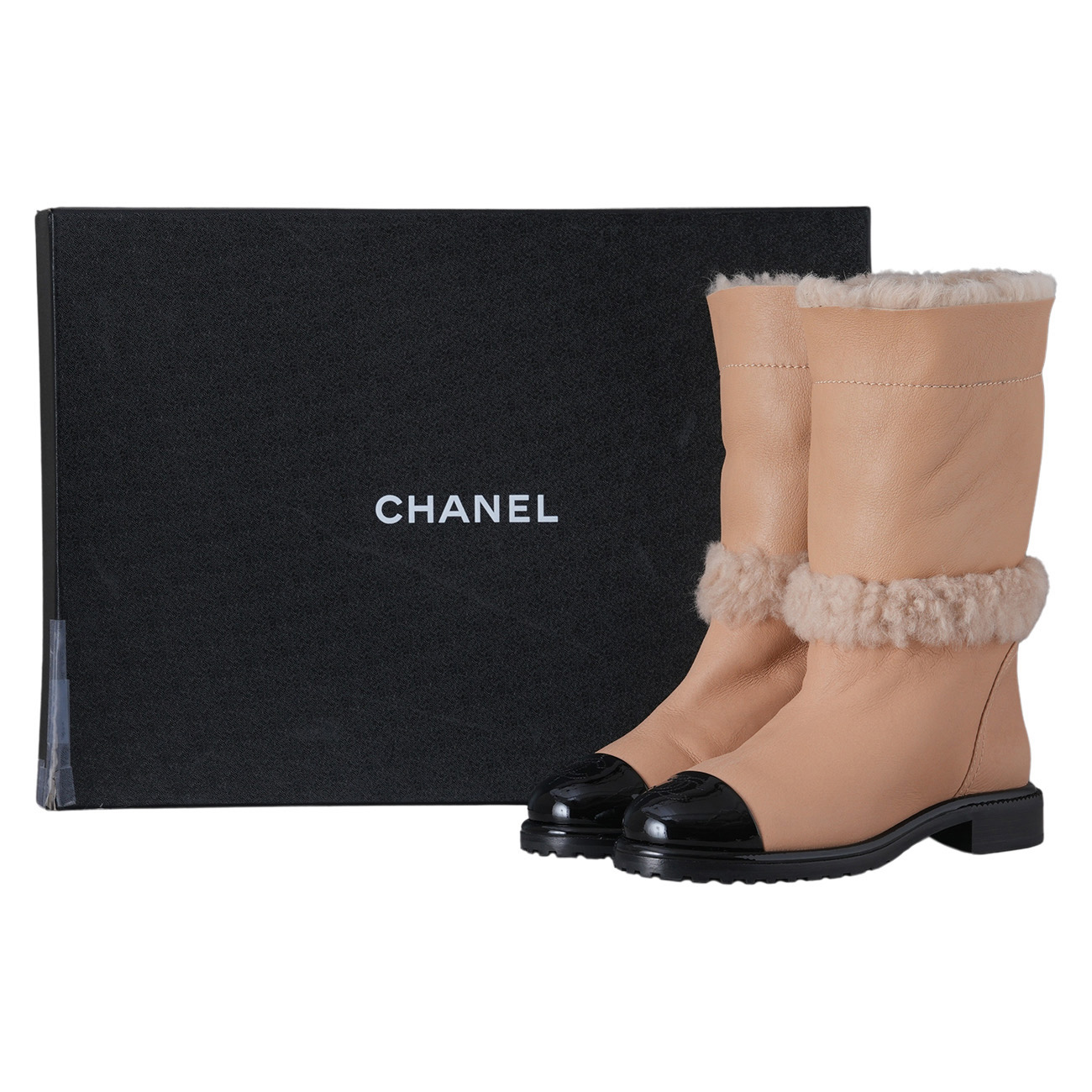 CHANEL(USED)샤넬 G38161 시어링 CC로고 부츠 #37.5