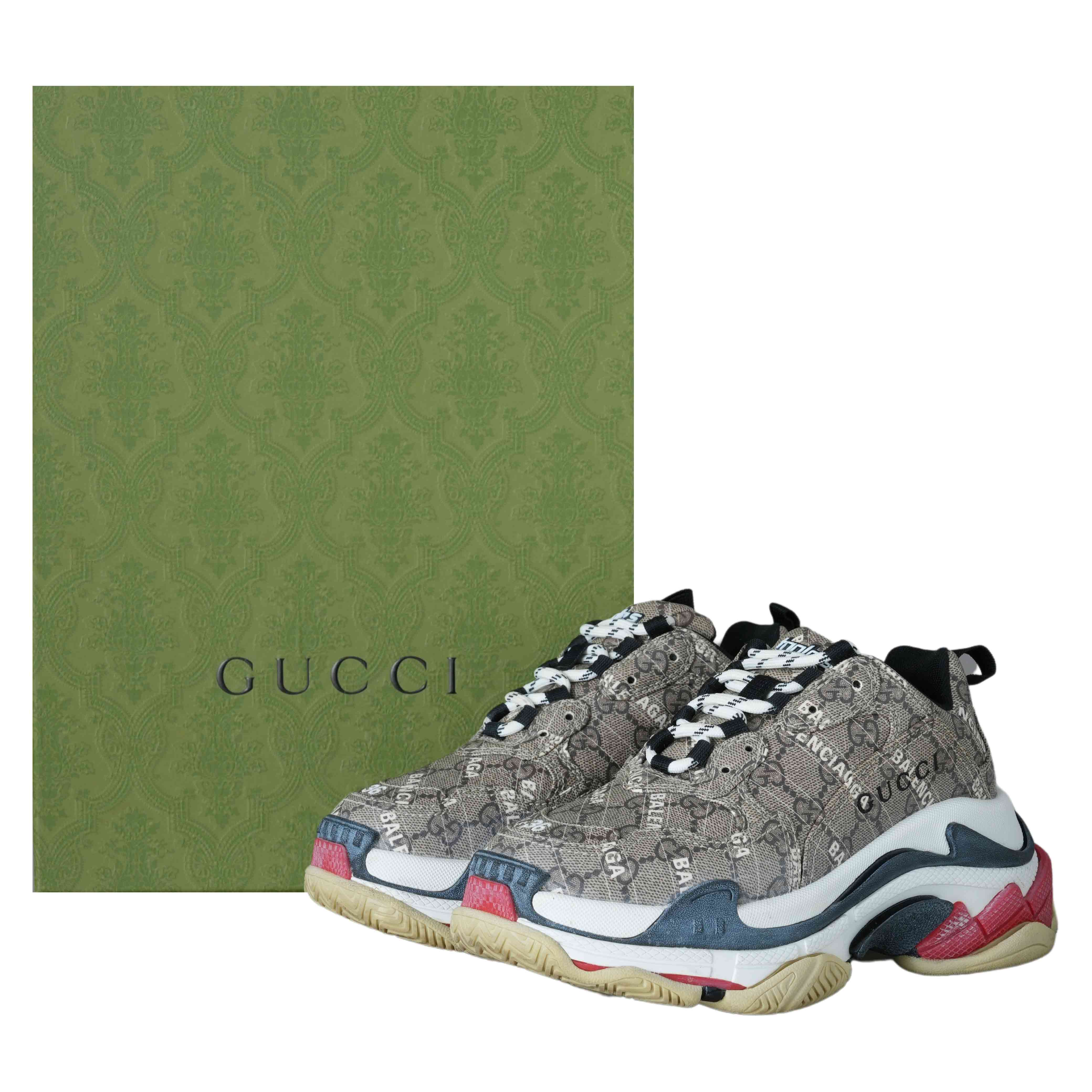 GUCCI(USED)구찌X발렌시아가 677192 해커프로젝트 트리플 S 스니커즈