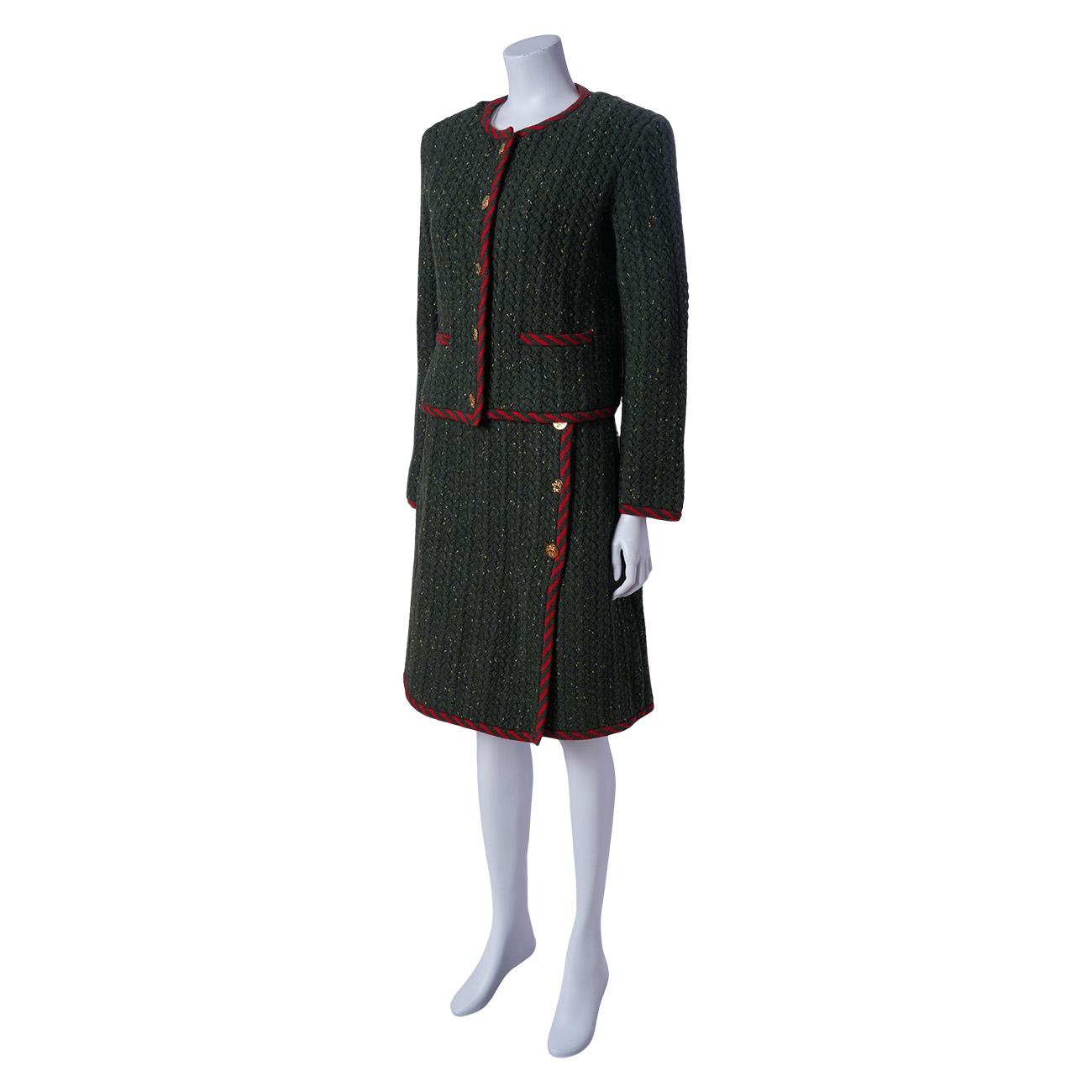 GUCCI(USED)구찌 케이블 니트 가디건 & 스커트# M