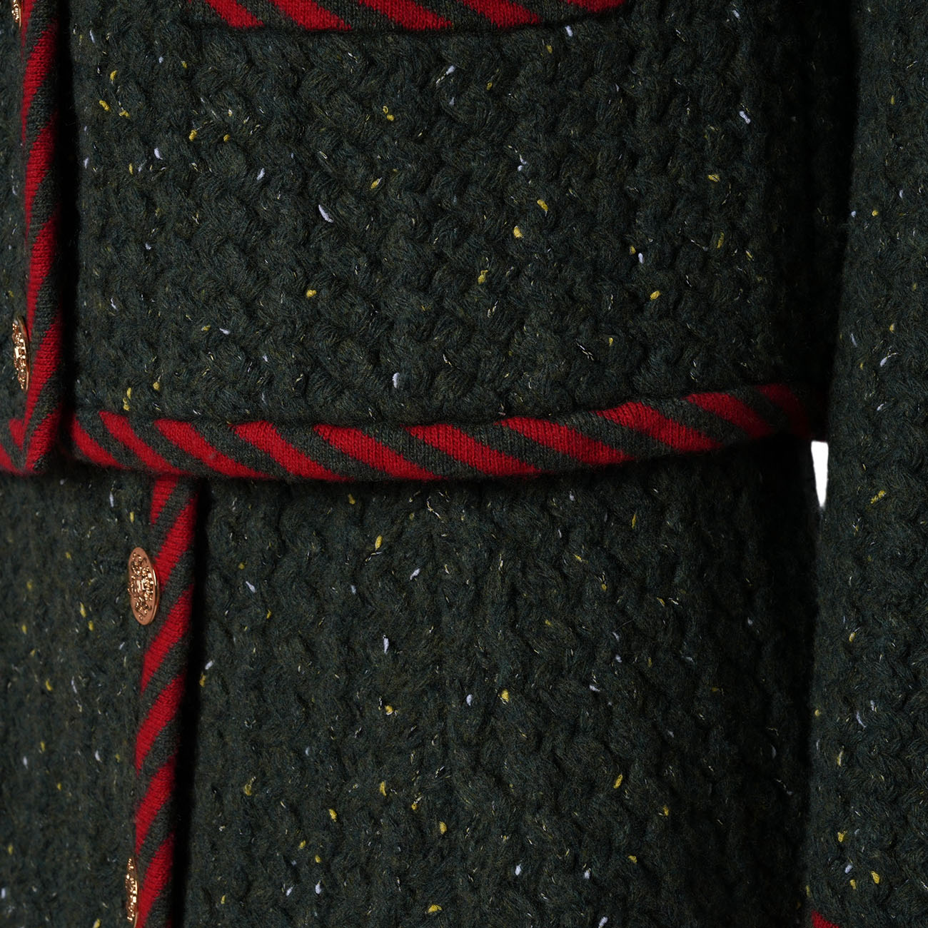 GUCCI(USED)구찌 케이블 니트 가디건 & 스커트# M
