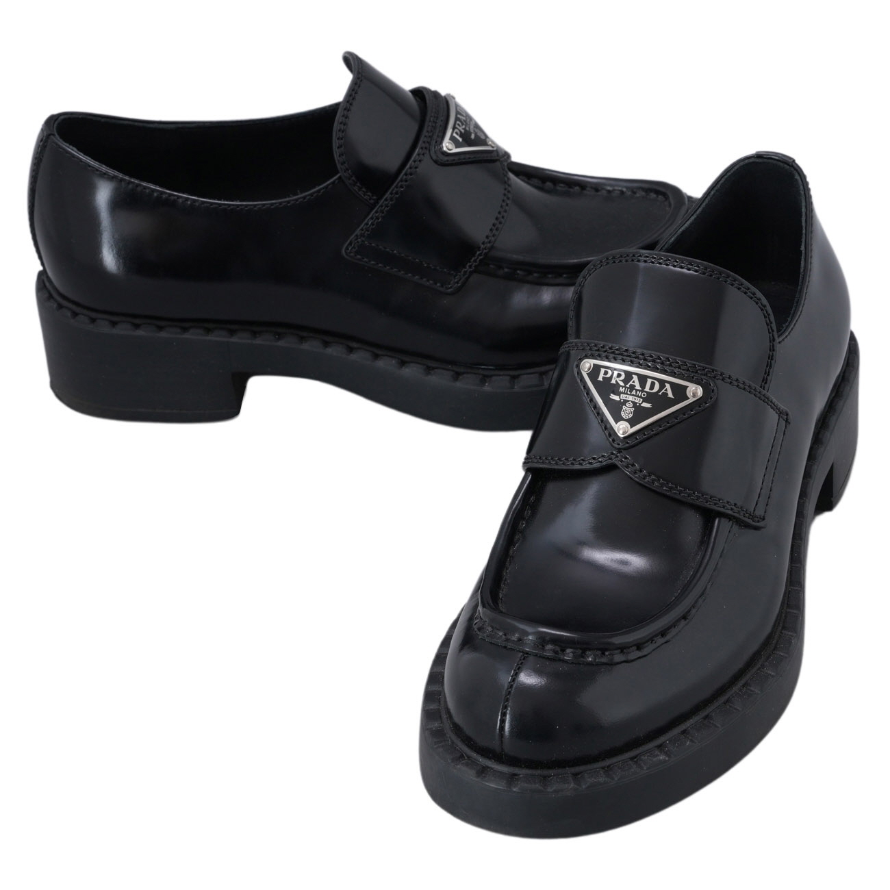PRADA(USED)프라다 브러시드 로퍼 #36