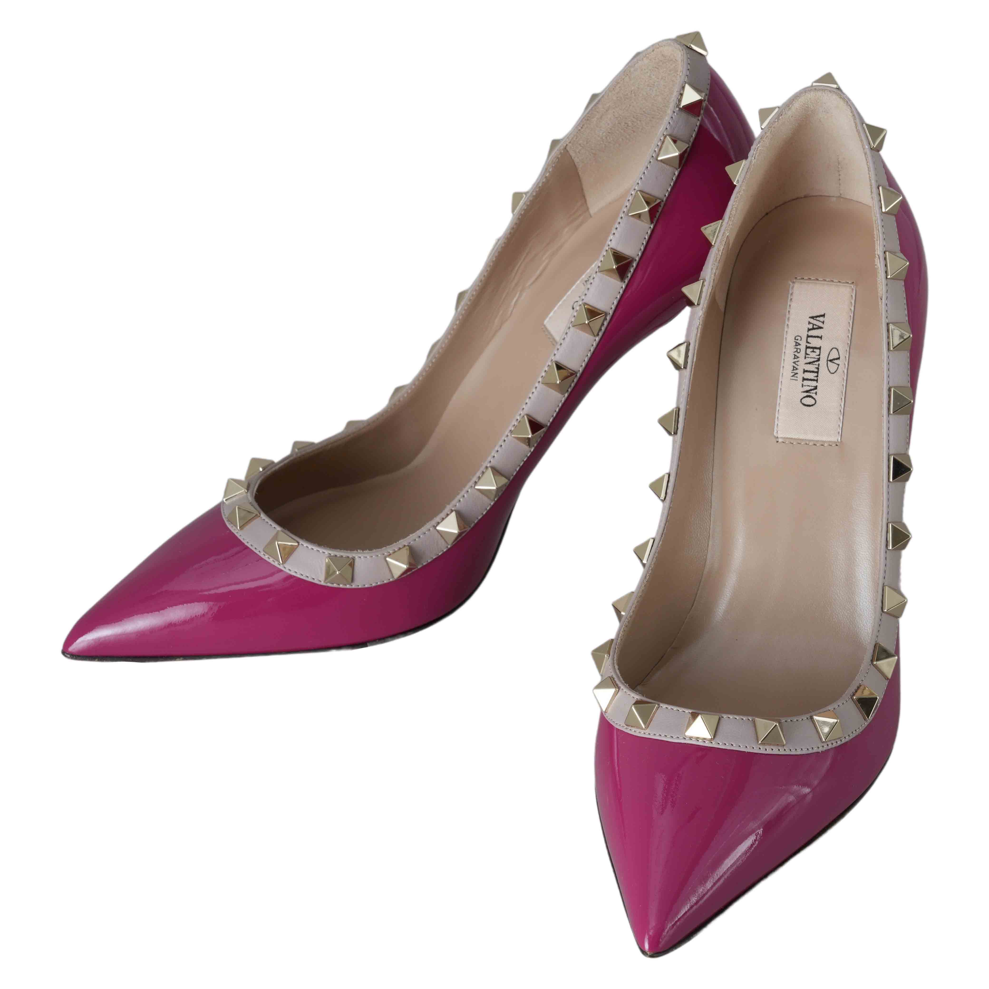 VALENTINO(USED)발렌티노 락스터드 펌프스 힐